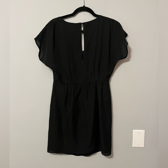 Tibi Women's Short Sleeve Black And Blue Lined Dress 100% Silk Size 6 - Picture 3 of 6